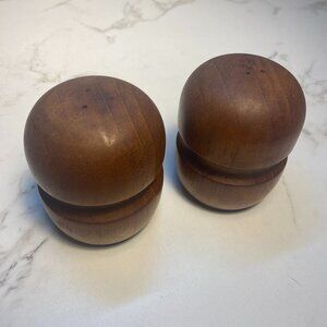 Wooden Salt and Pepper Shakers Set of 2